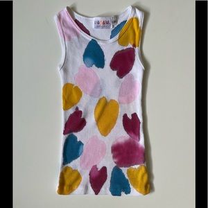 U Go Girl Tie-dye Heart Ribbed Tank Top